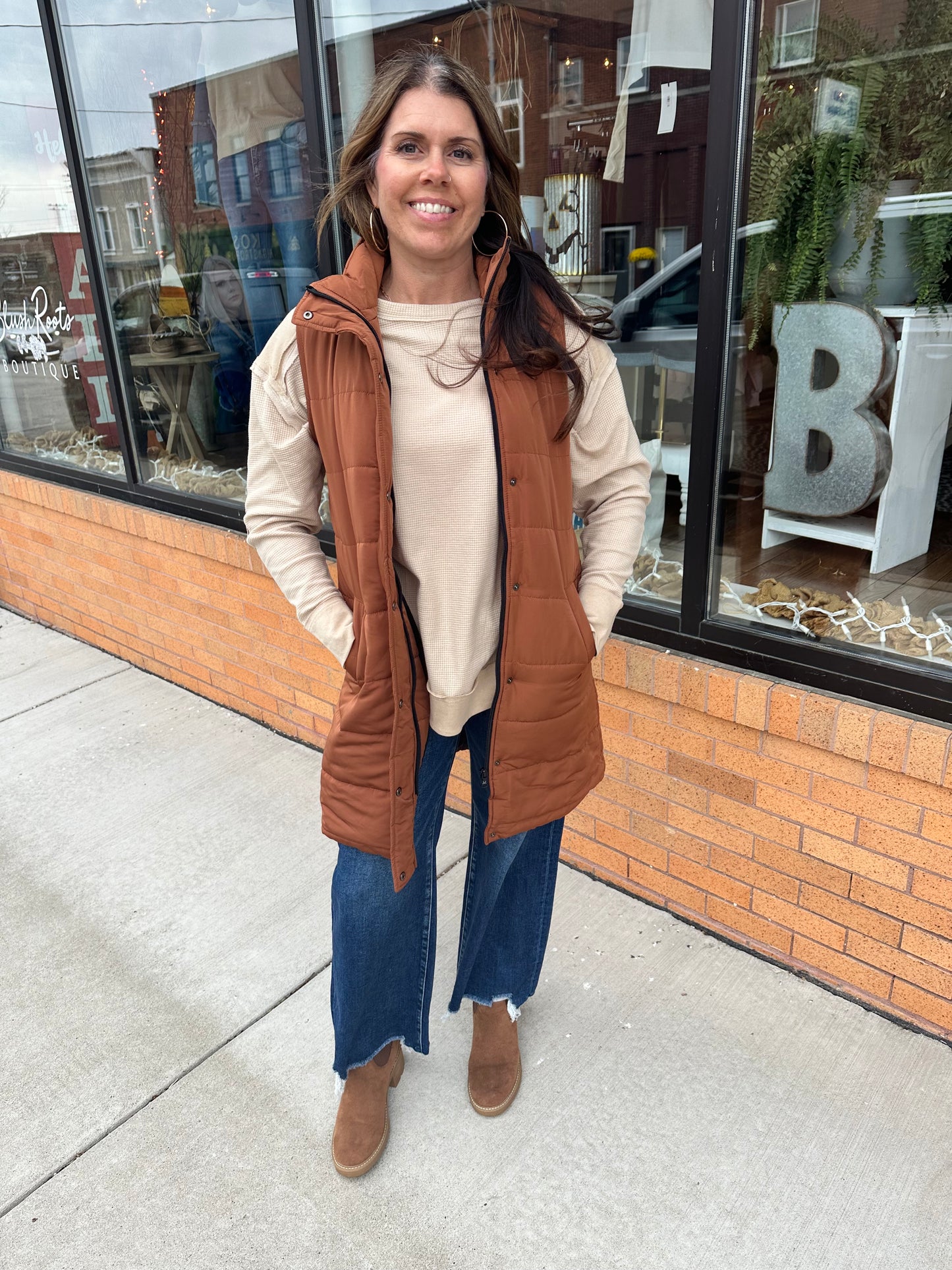 The Harlow Long Vest