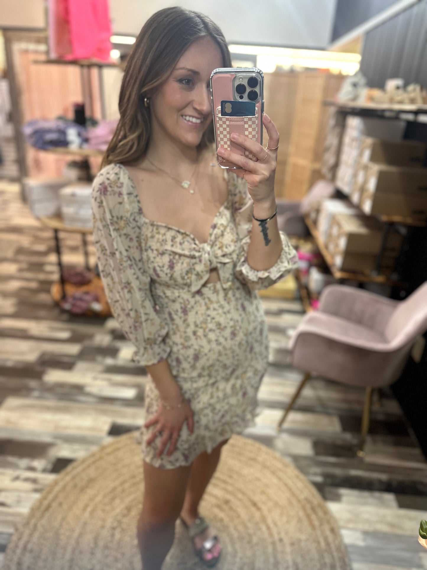 Peek A Boo Floral Dress