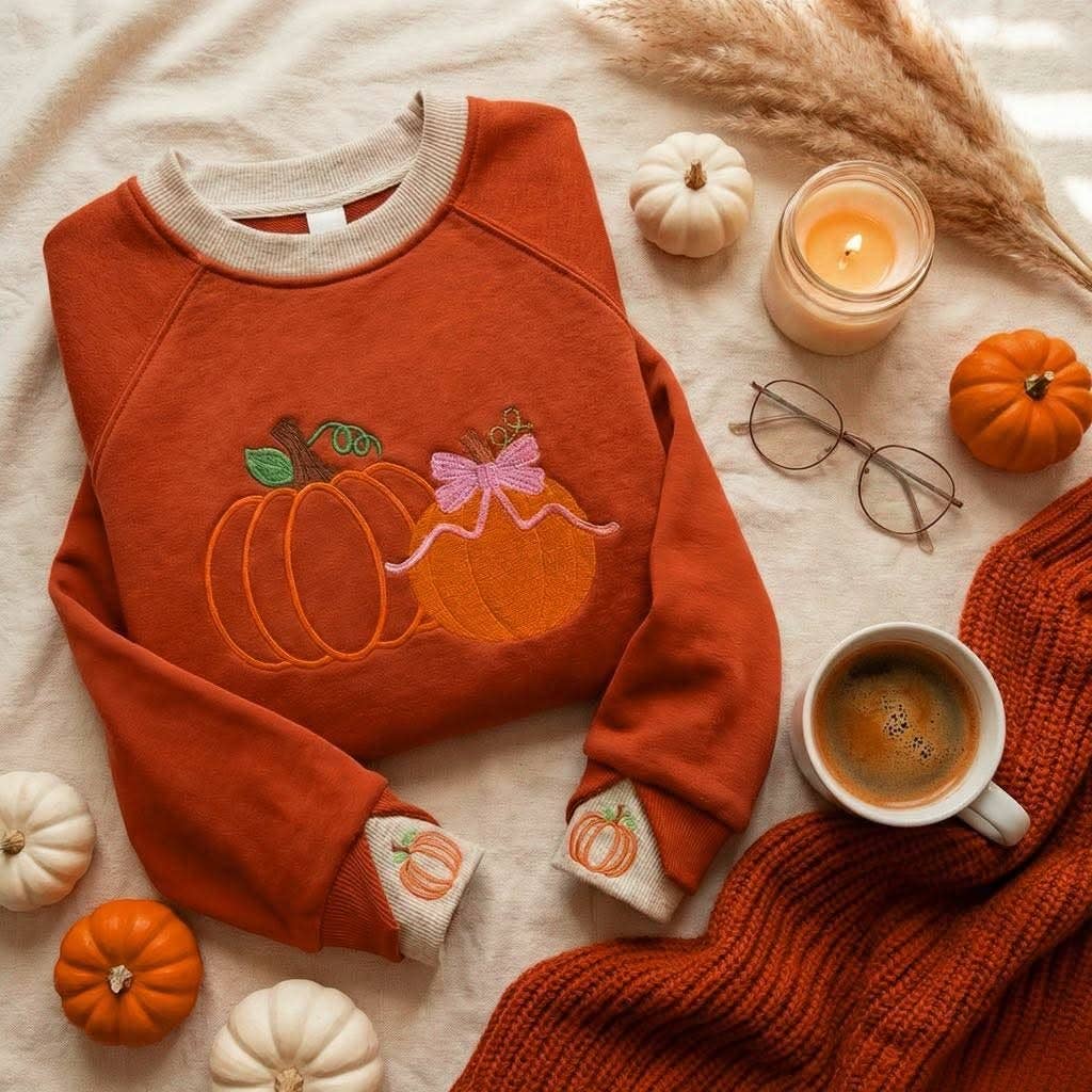 Pretty Little Pumpkins Duo Cuff Sweatshirt