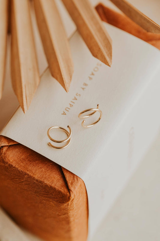 Tiny Twist Earrings | 14kt Gold Fill + Sterling Silver