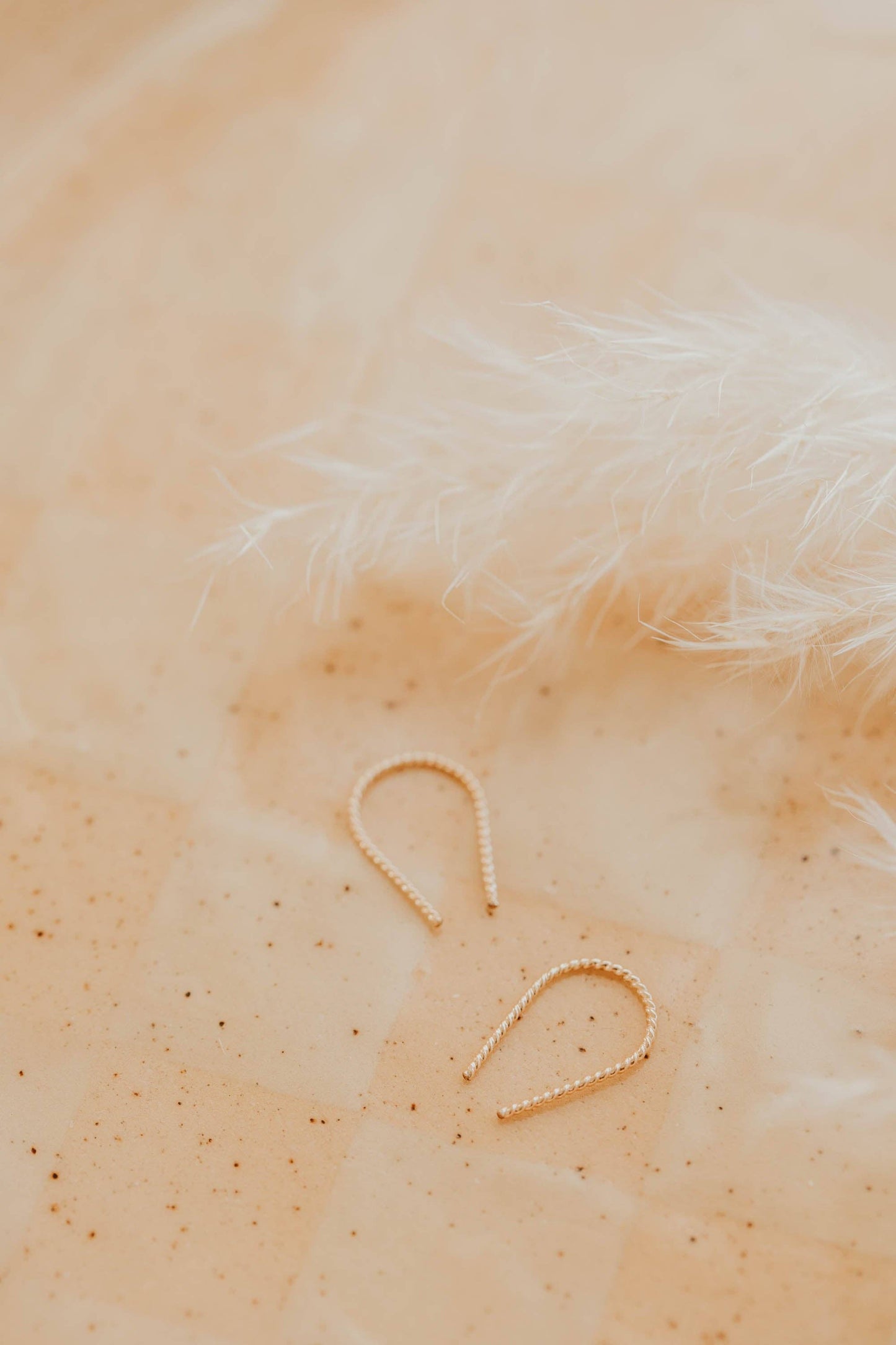 Twisted Tiny Horseshoe Earrings | 14kt Gold Fill