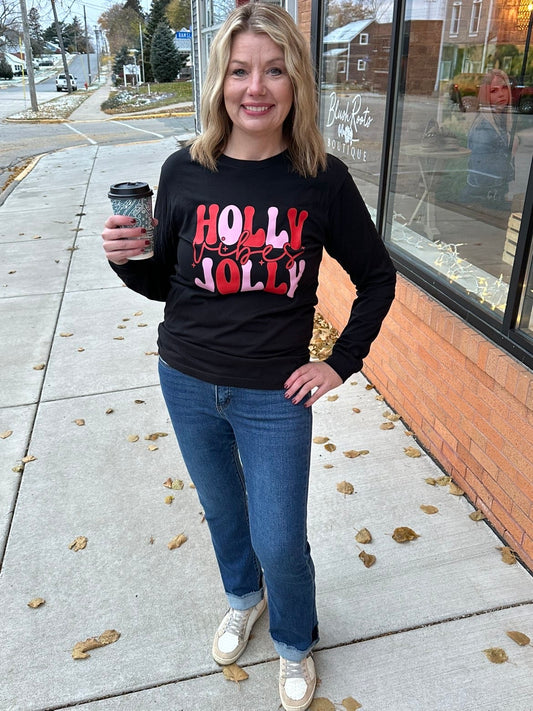Holly Jolly Vibes Long Sleeved Tee