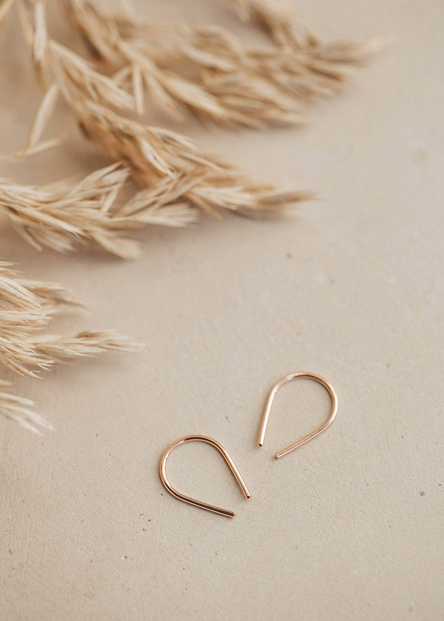 Tiny Horseshoe Earrings | 14kt Gold Fill + Sterling Silver