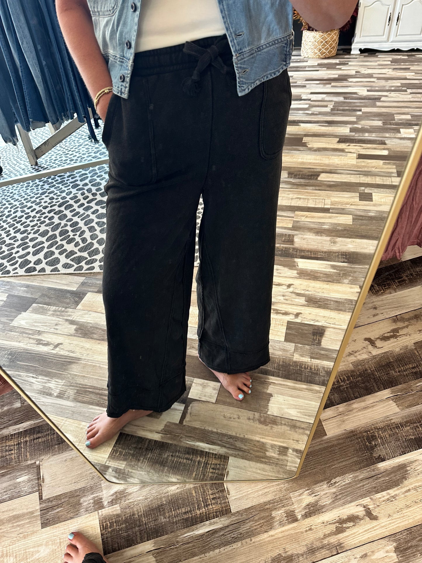 Acid Washed Comfy Casual Pants