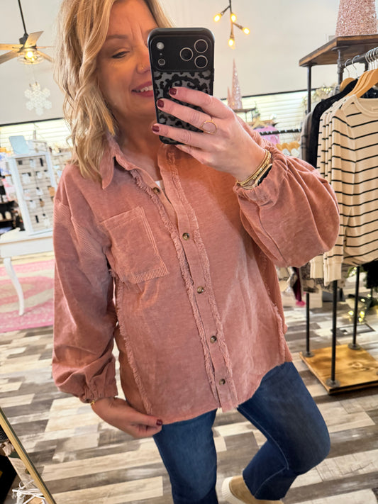 Soft As Ever Button Down Cozy Shacket