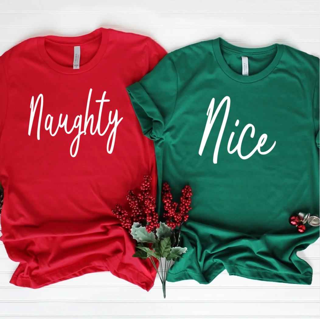 Naughty or Nice Christmas Tee