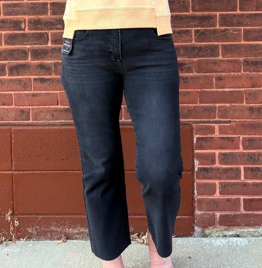 Risen Tummy Control Mid Rise Crop Straight Jean
