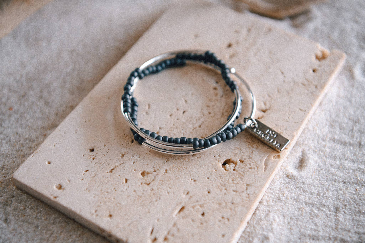 Gold or Silver Beaded Triple Wrap Bracelet