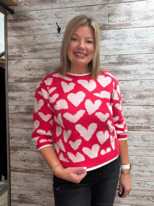 Valentine's Short Sleeve Sweater