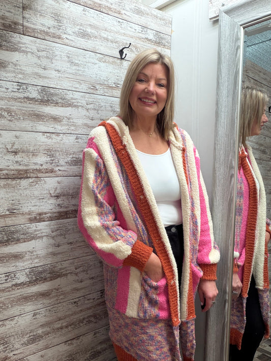 POL Long Hooded Cardigan