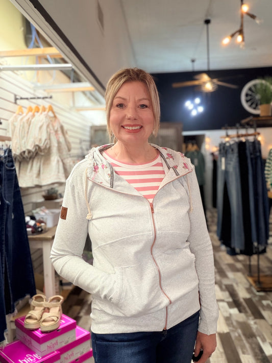 Ampersand Avenue Morning Mist - Full Zip Hoodie