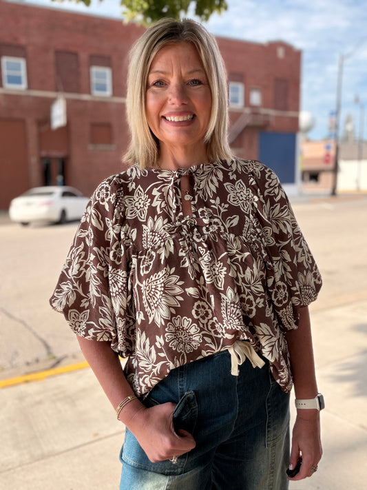 The Raya Boho Printed Blouse