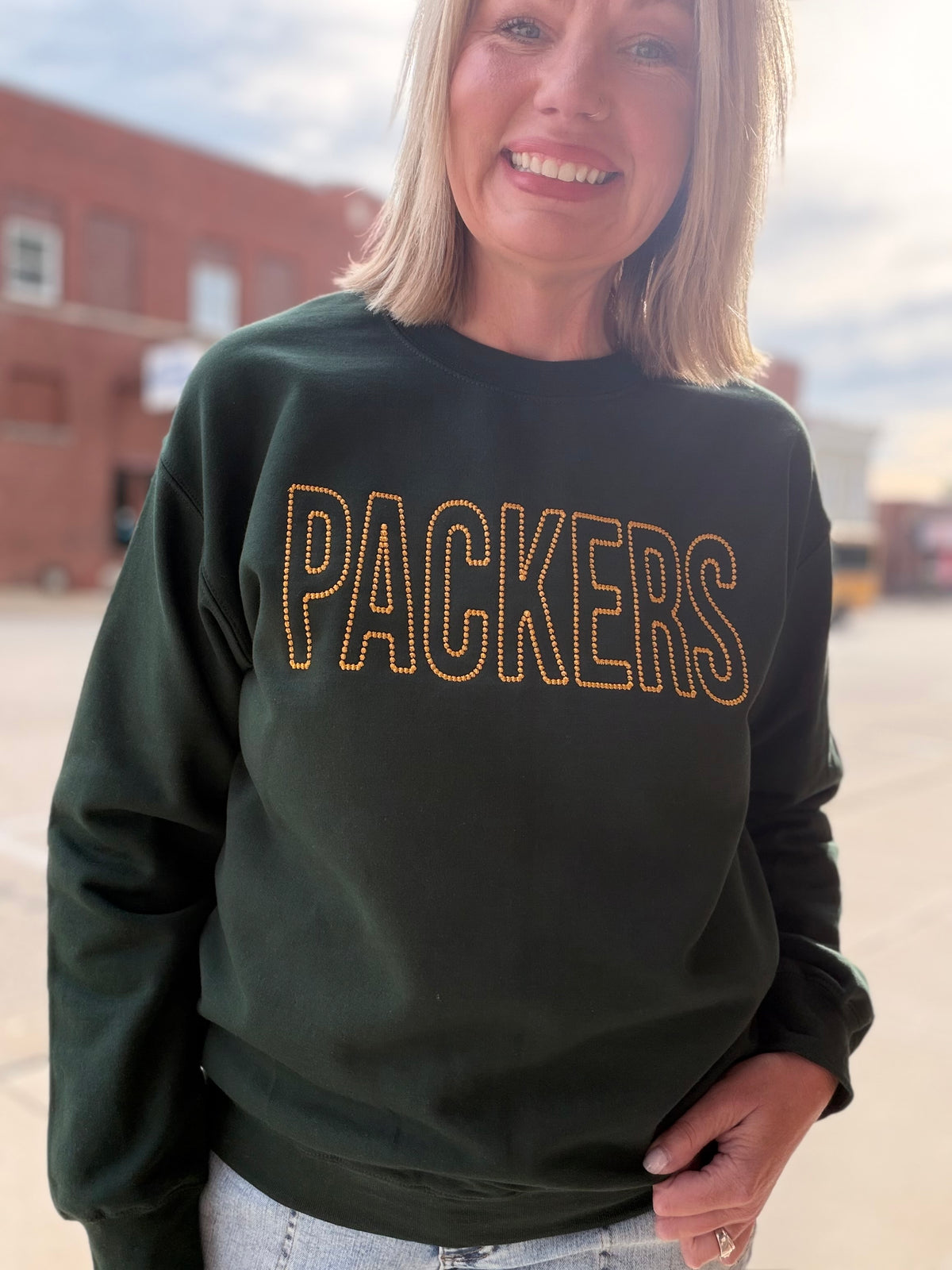 Packers Custom Gold Dot Pullover