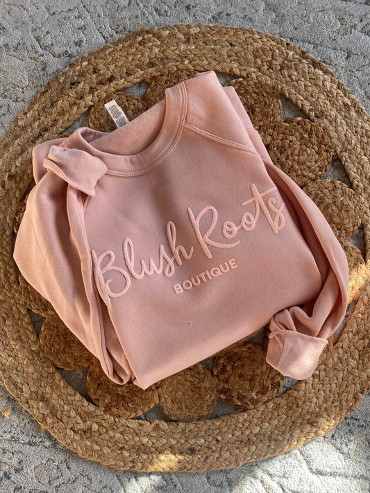 Blush Roots Sweatshirt - Peach