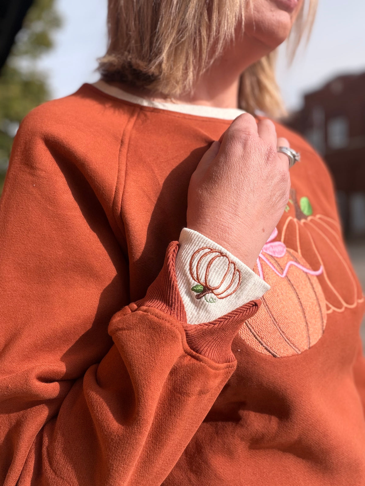 Pretty Little Pumpkins Duo Cuff Sweatshirt