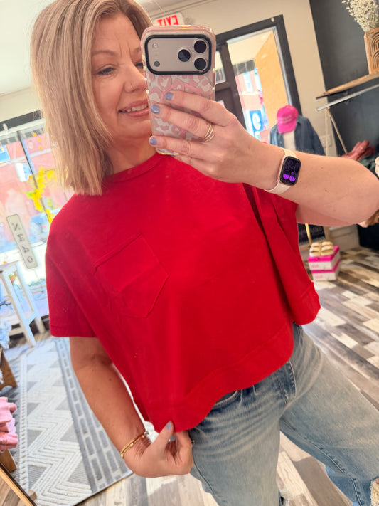 Exposed Seam Boxy Top