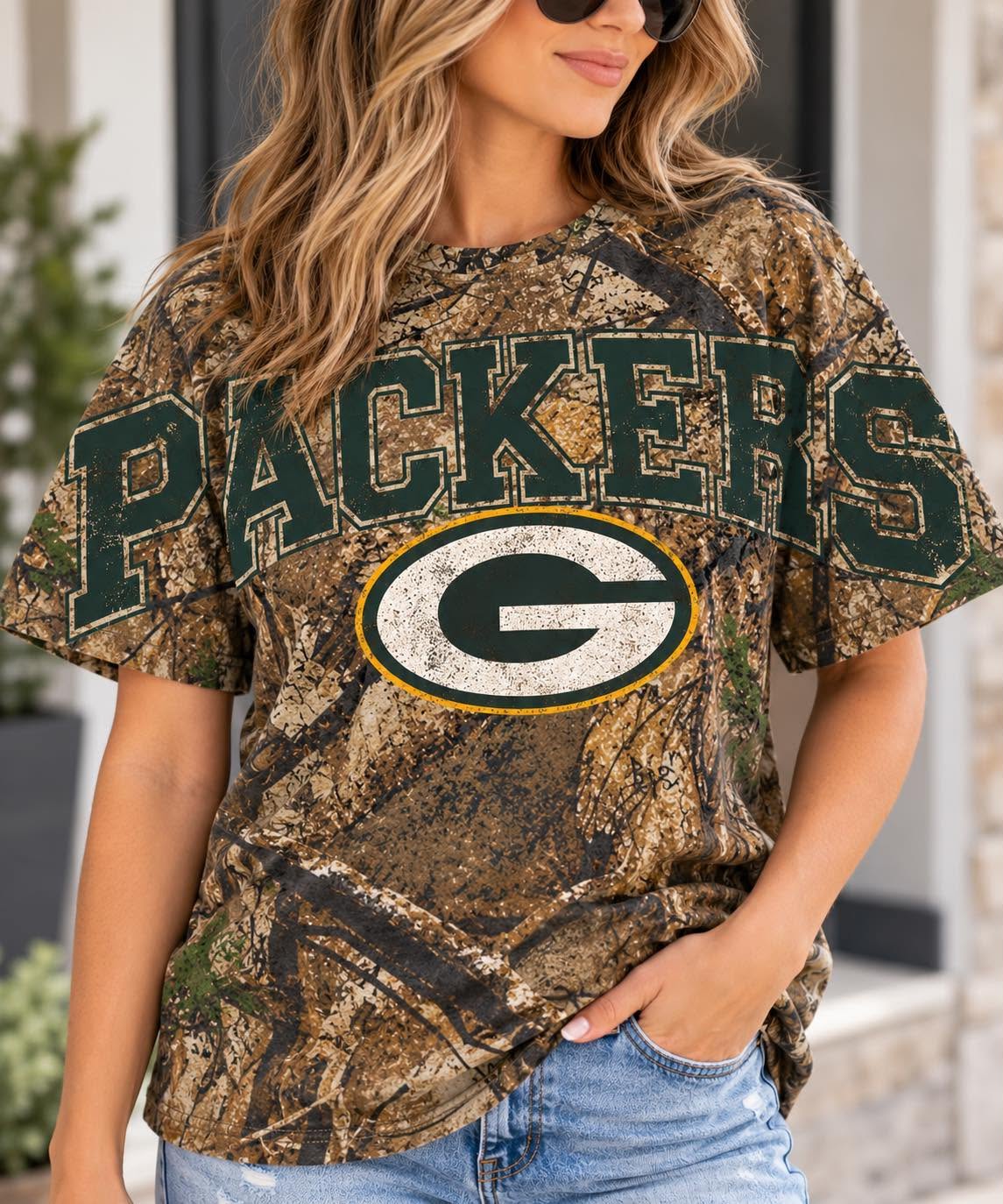 Packers Real Tree Camo Wingspan Tee