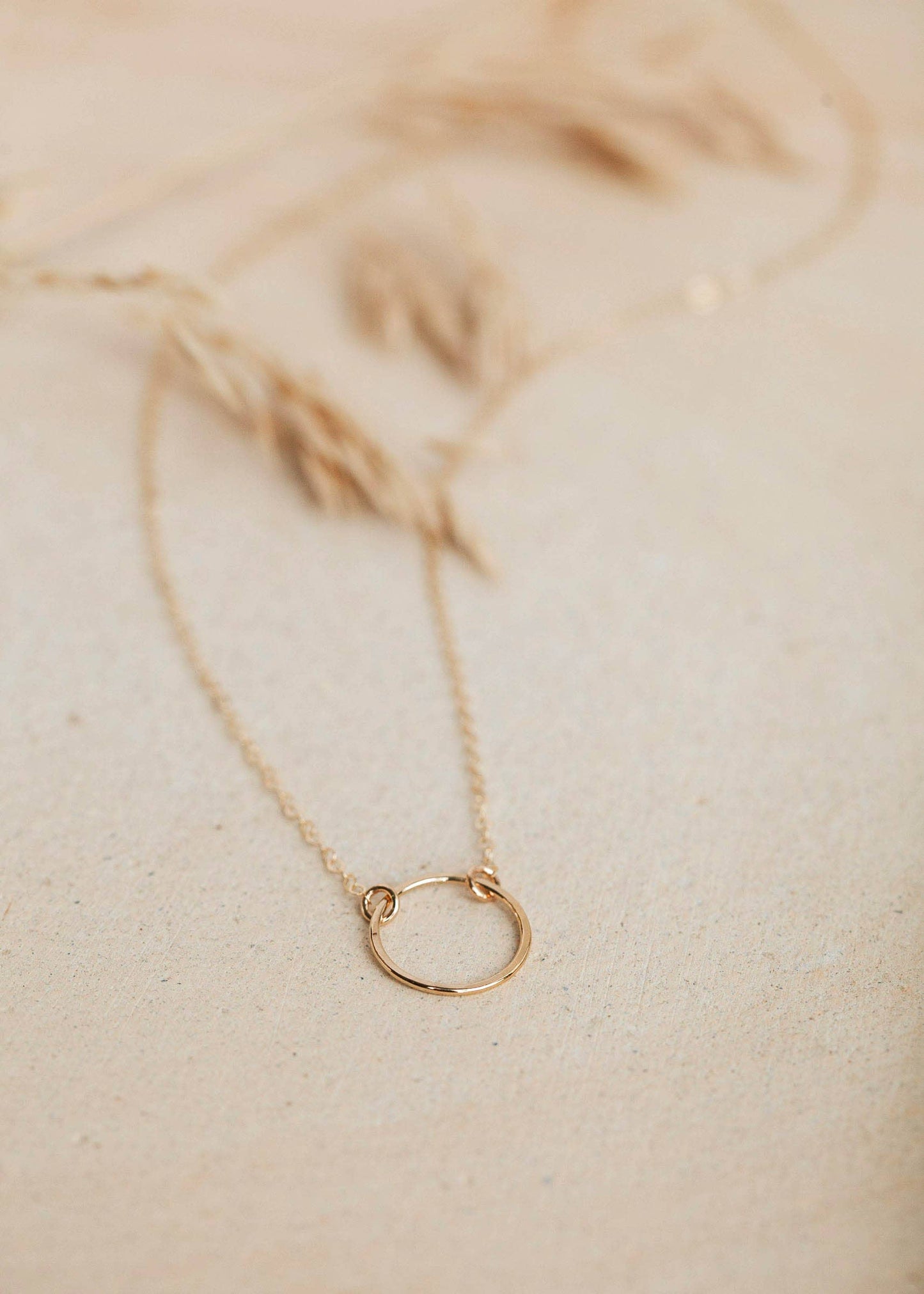 Hello Adorn - Full Circle Necklace: Sterling Silver / 18"