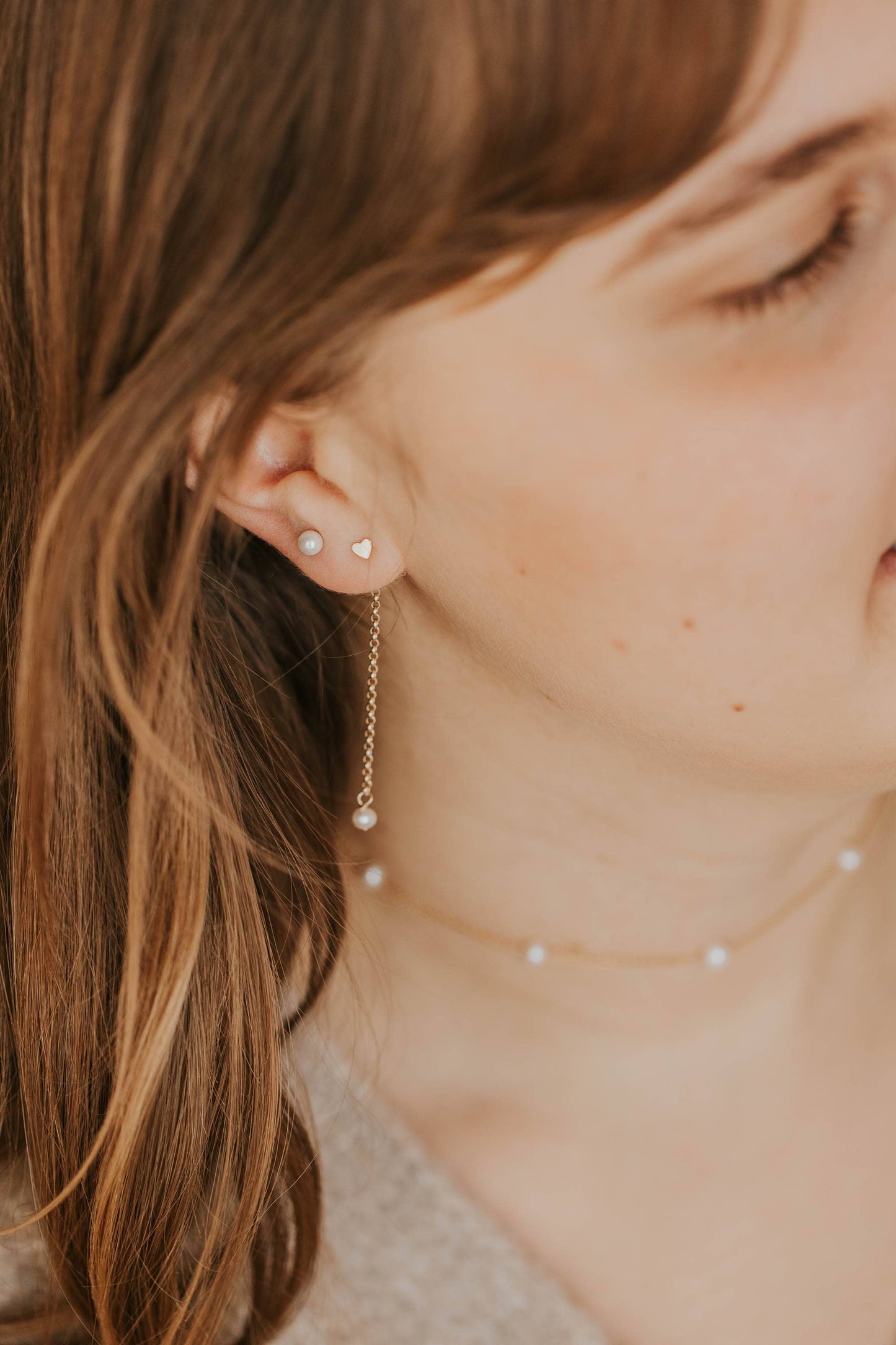 Tiny Heart Studs | 14kt Gold Fill