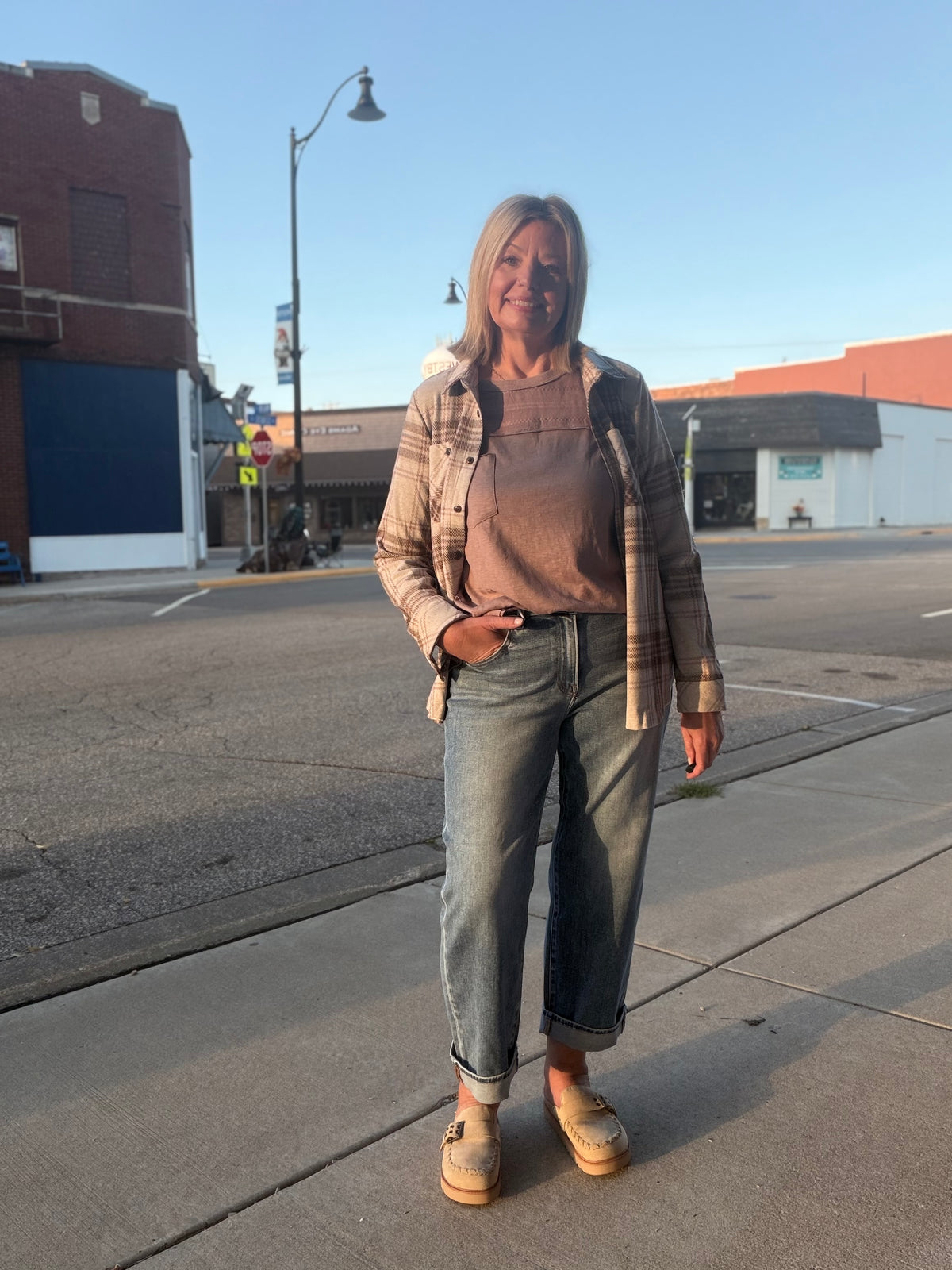 The Brooklyn Boyfriend Mid Rise Cuffed Denim by Risen