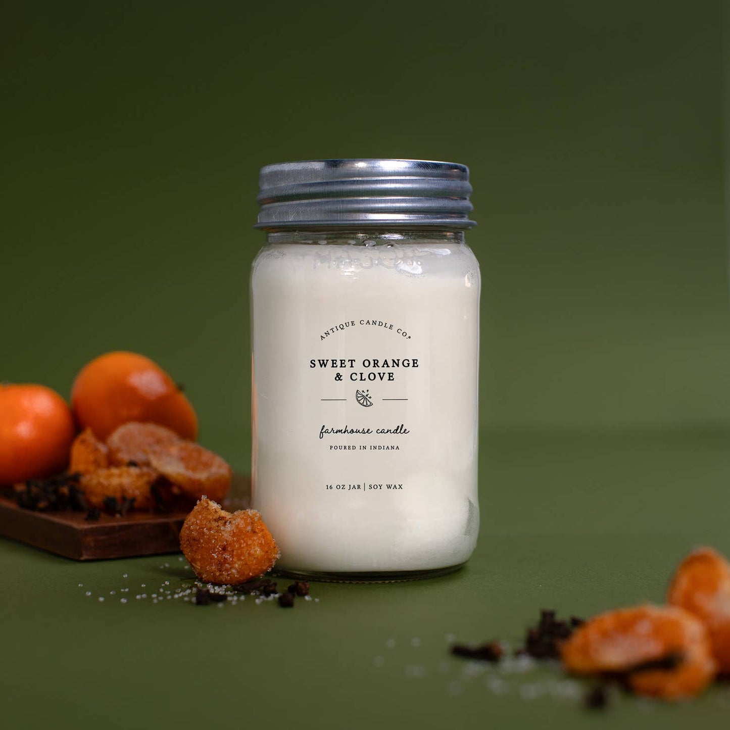 Sweet Orange & Clove - Soy Wax Mason Jar Candle