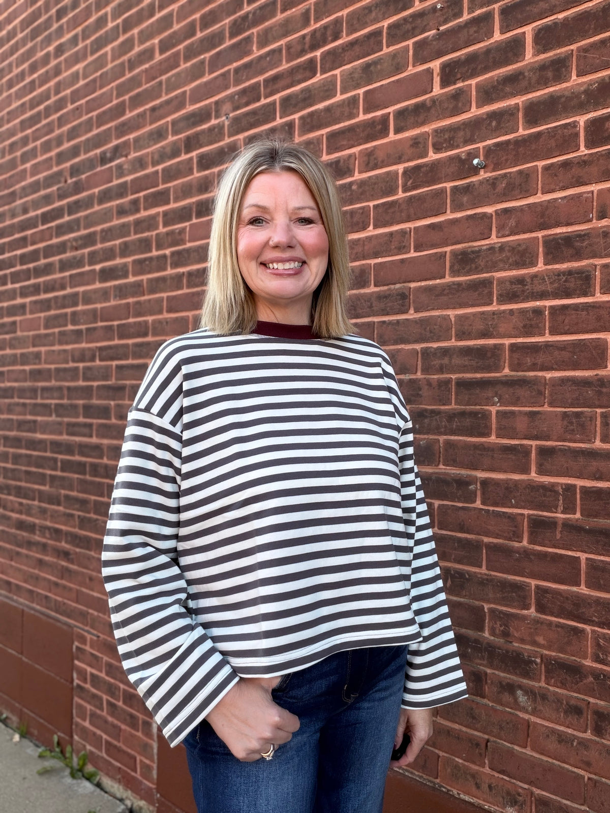 Laid Back Color Block Boxy Pullover