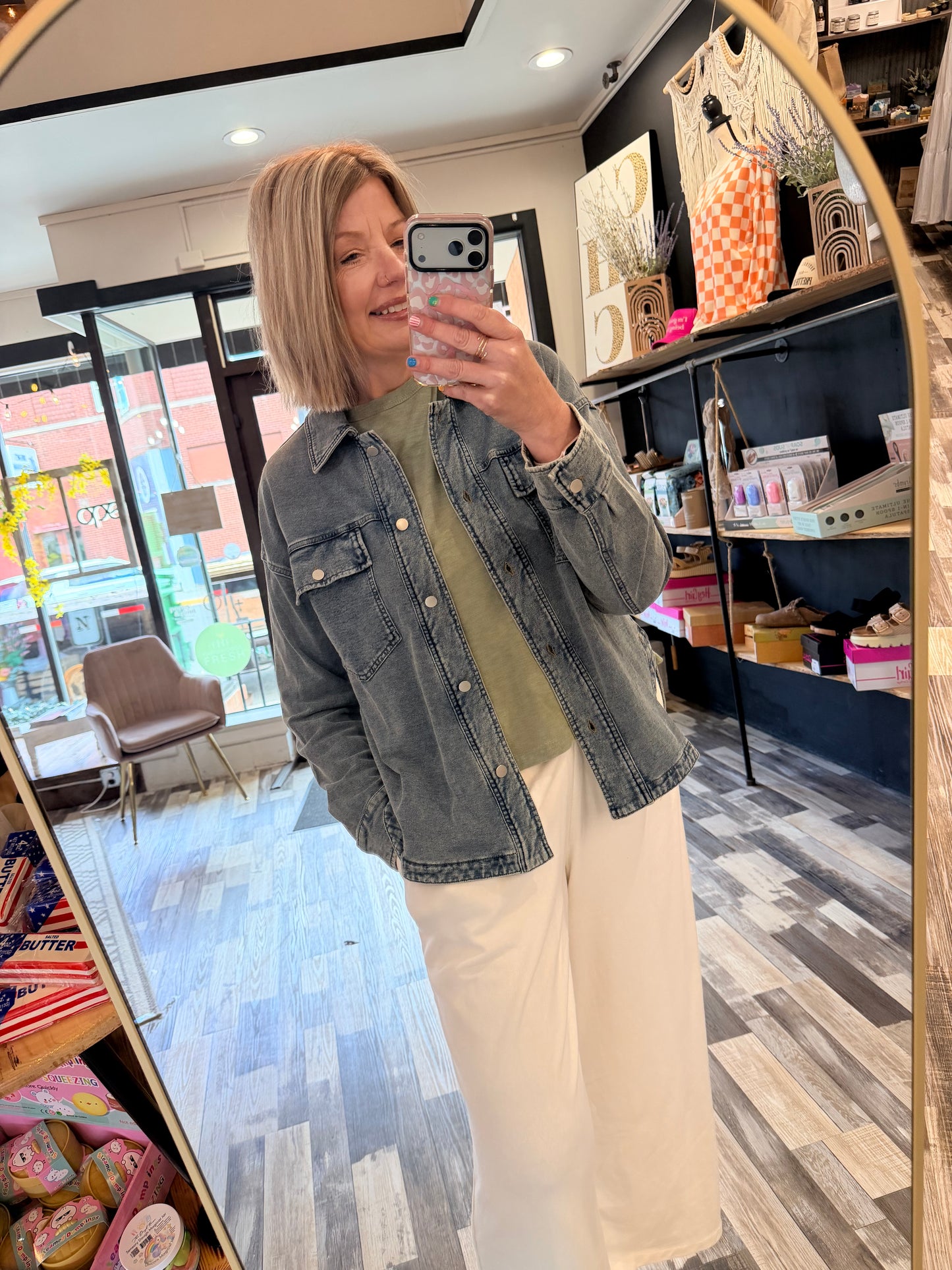 The Kori Mineral Wash Denim Shacket