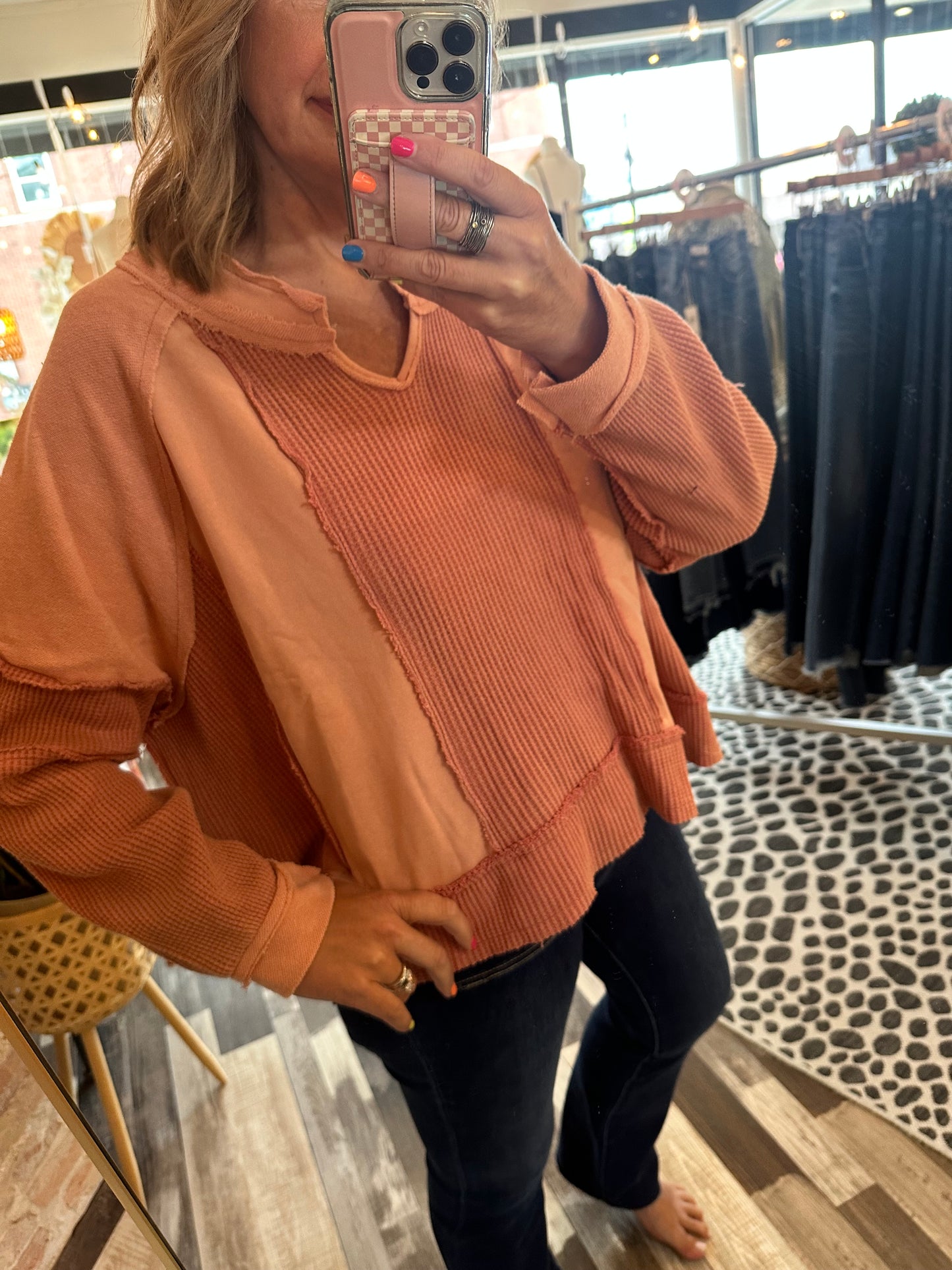 Send Me to Aspyn Waffle Knit Pullover