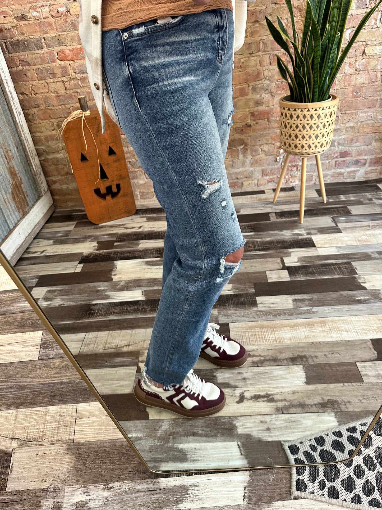 Mica High Rise Straight Leg w/Button Fly