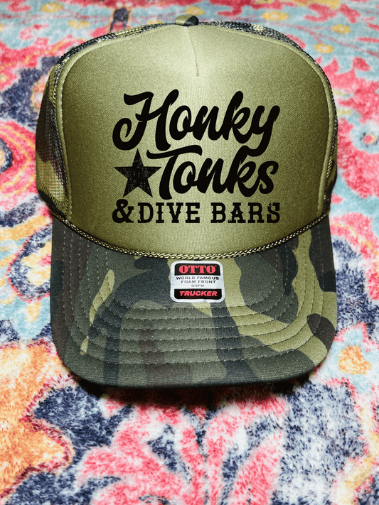 Honky Tonks and Dive Bars- trucker hat