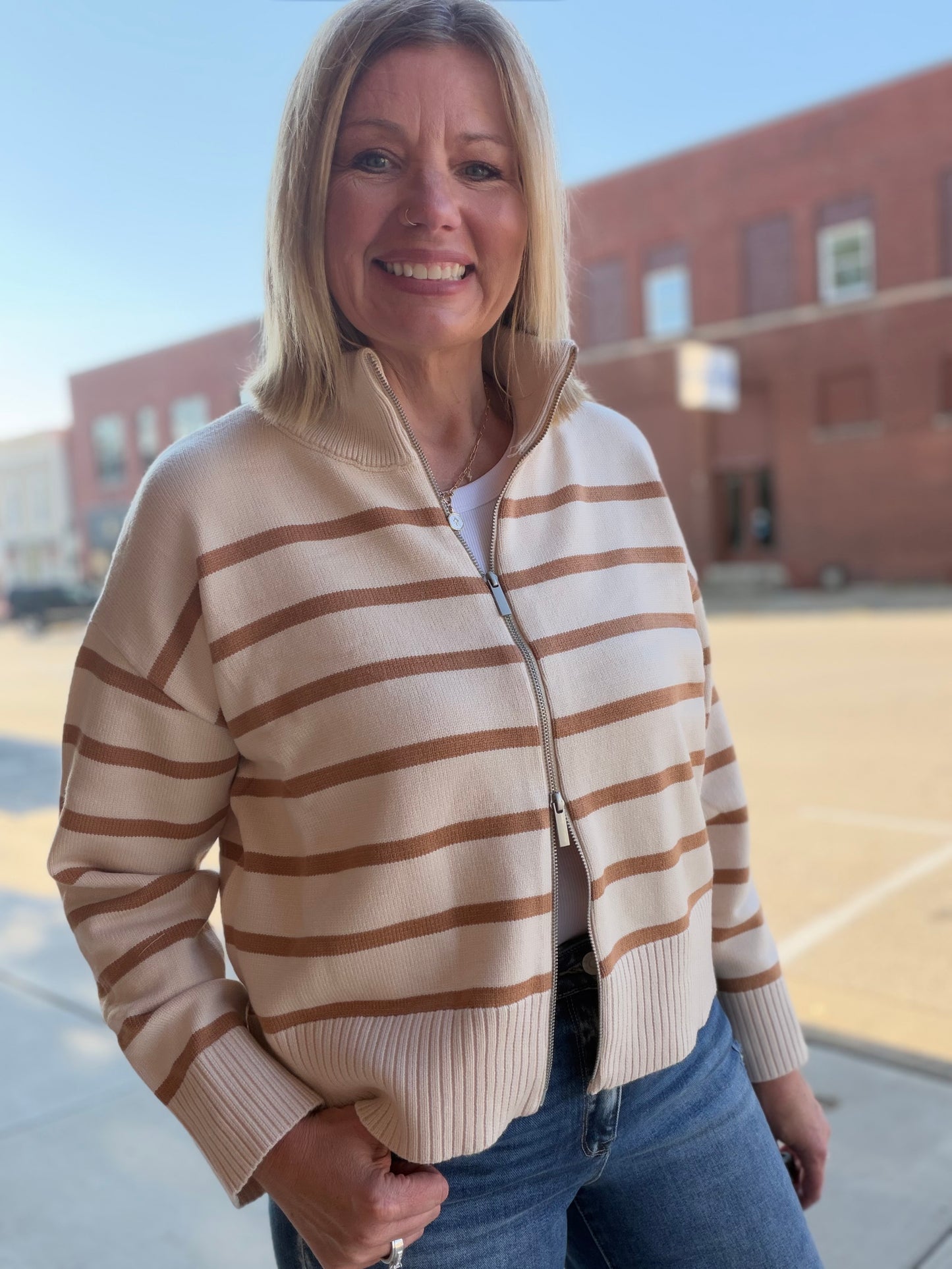 The Charlie 2 Way Zip Up Sweater