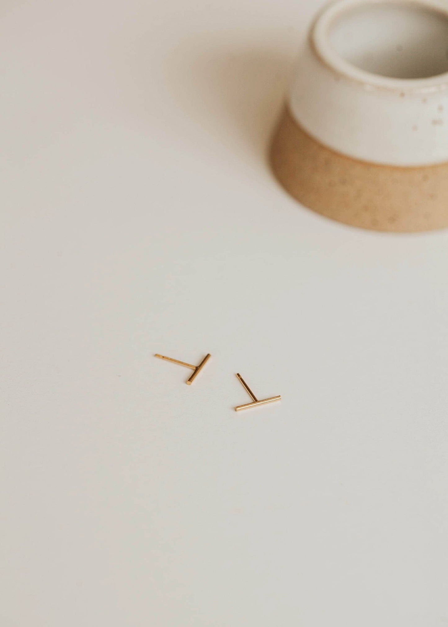 Tiny Bar Studs | 14kt Gold Fill