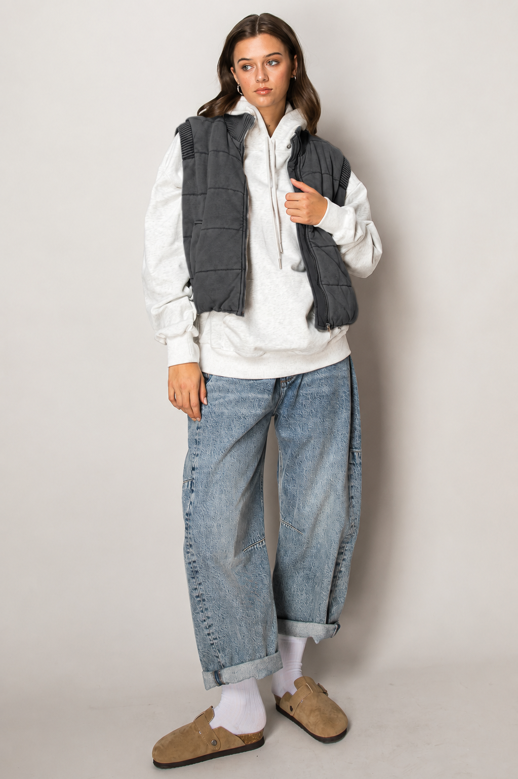 The Emery Mineral Wash Quilted Vest