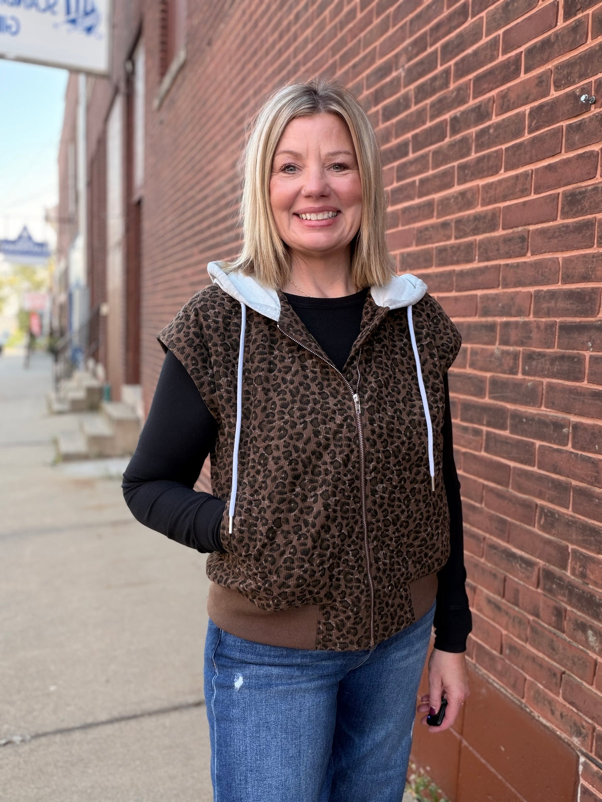After Hours Leopard Vest