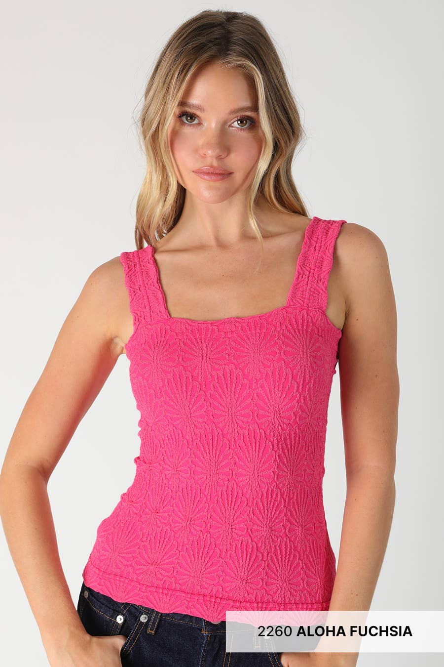 NikiBiki Lace Textured Square Top