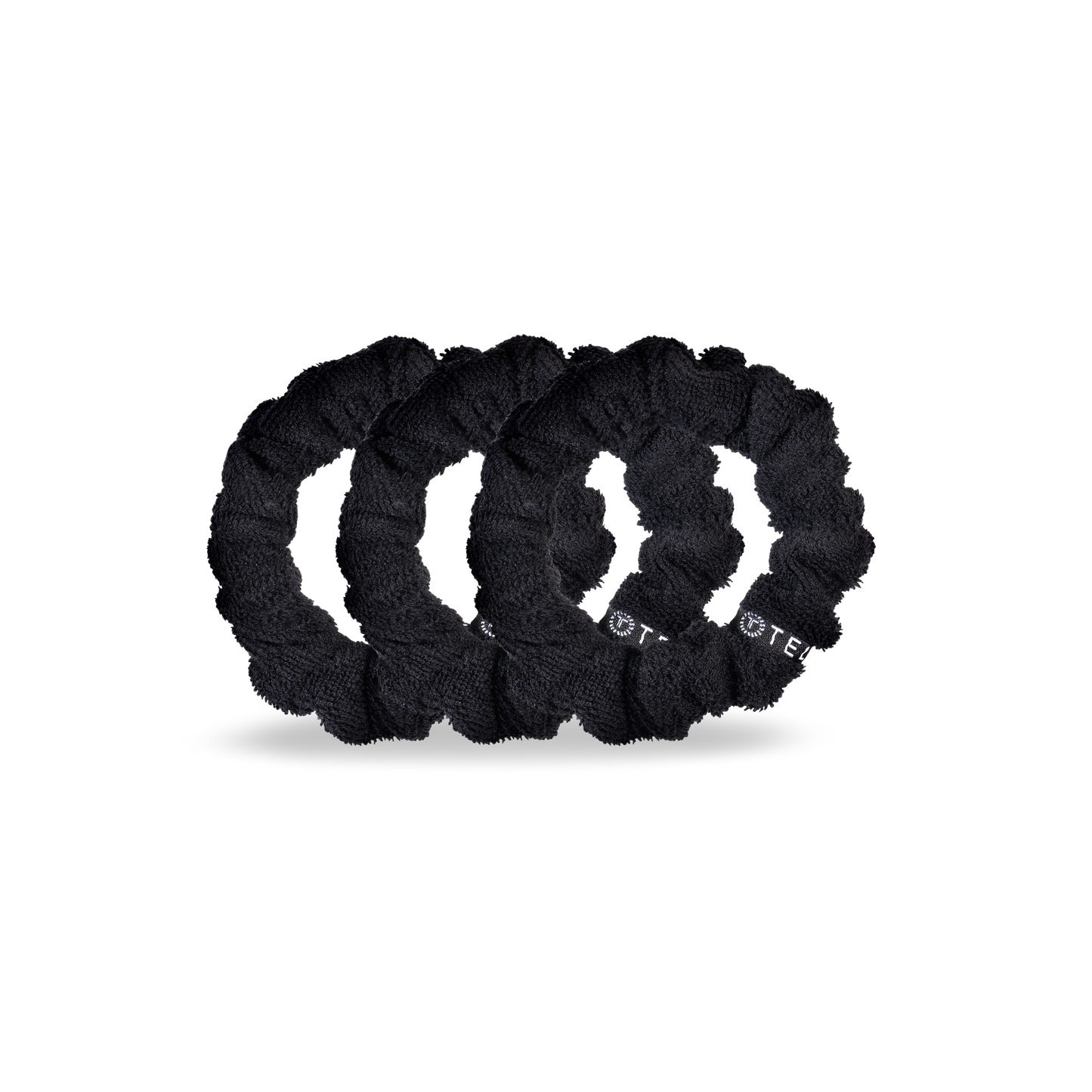 Terry Cloth Hair Scrunchie | Small | Jet Black