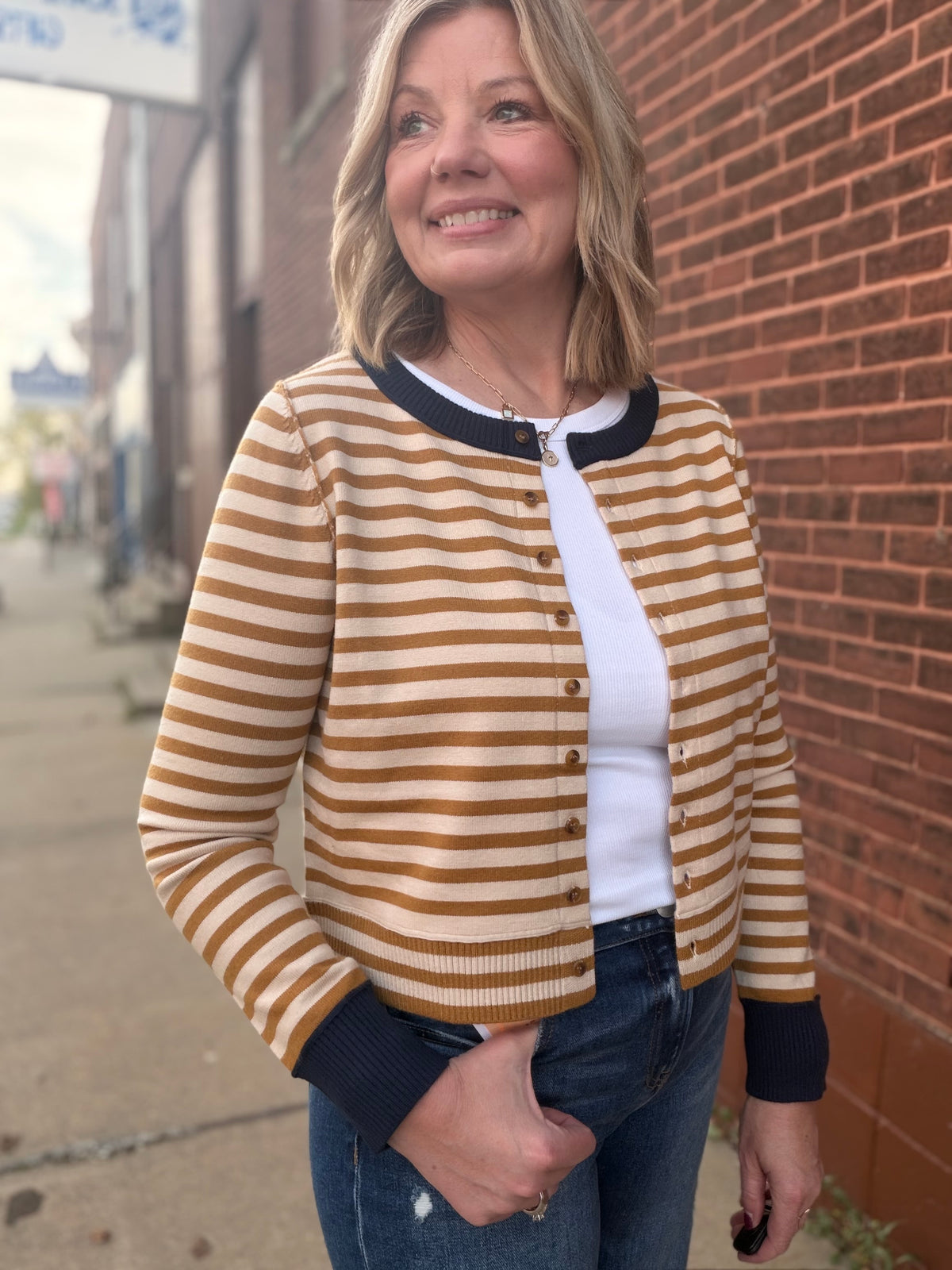 Autumn Dreams Color Block Cardigan