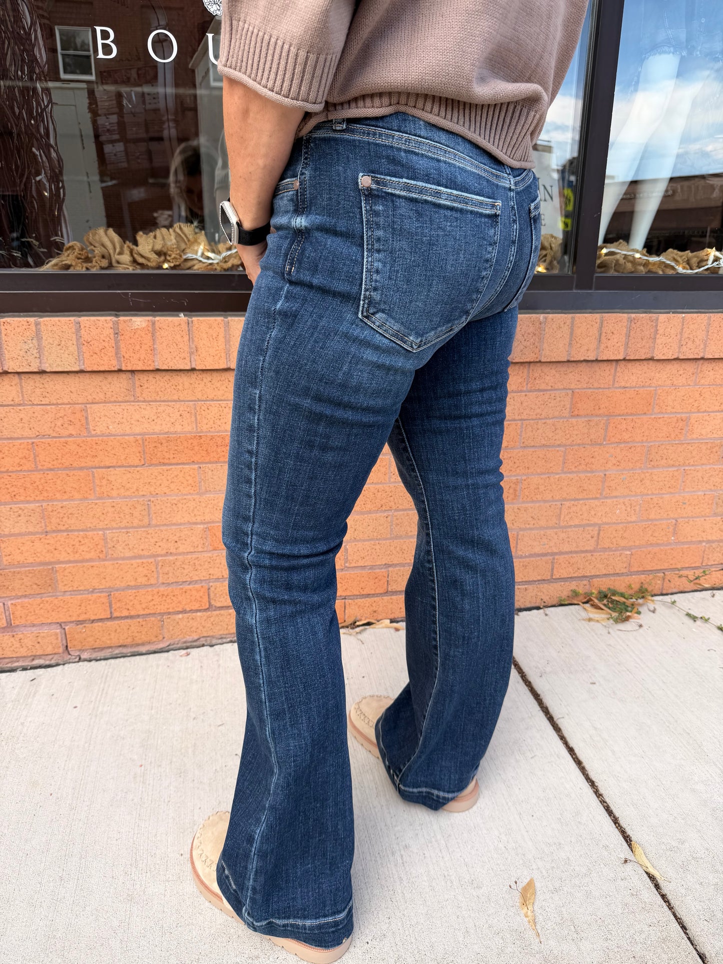 Judy Blue High Rise Trouser Flare - Petite