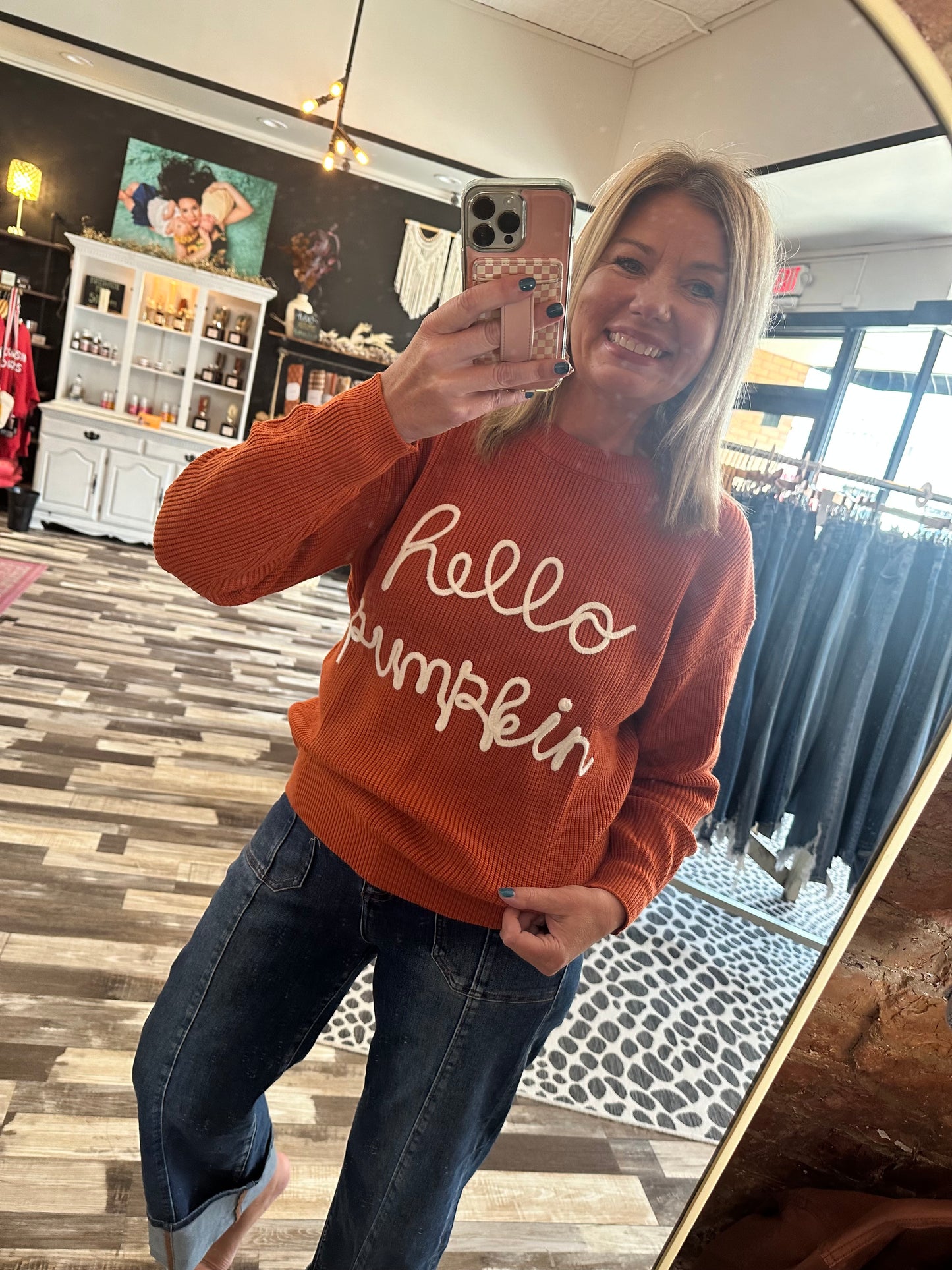 Hello Pumpkin Graphic Sweater