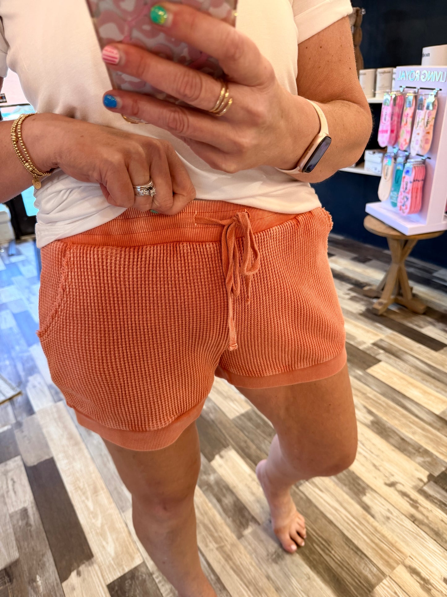 Mineral Washed Thermal Shorts