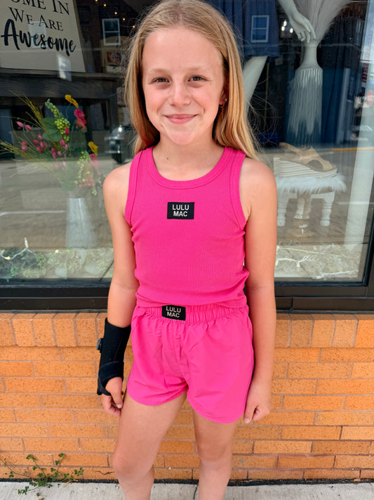 Lulu Mac Hot Pink Kids Shorts