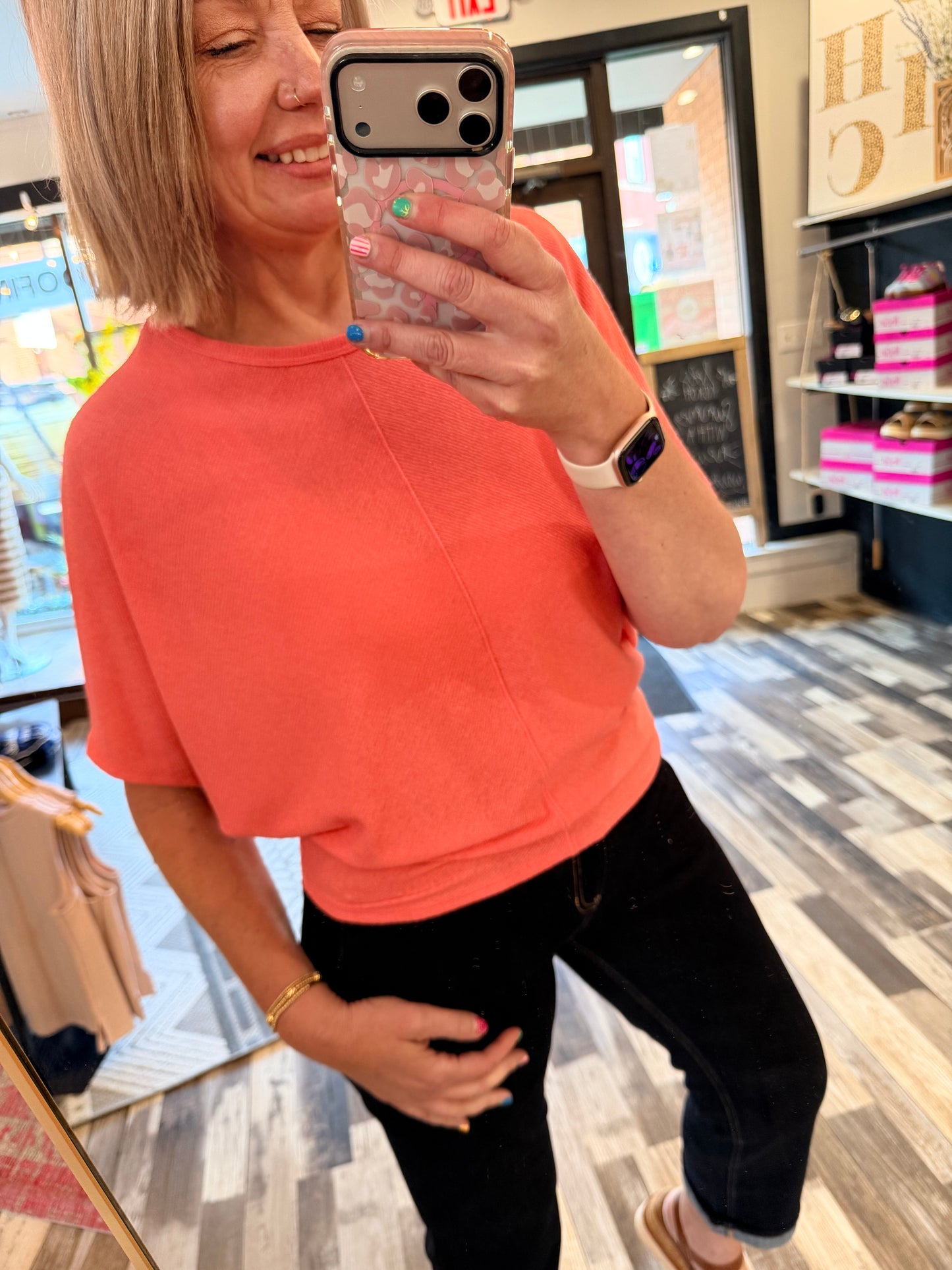 The Char Centerline Dolman Top
