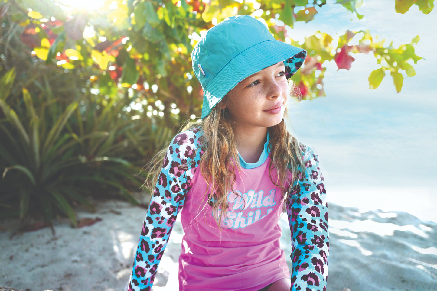 Juice Box Girls Fun In The Sun Rash Guard Swim Tee Open Stck