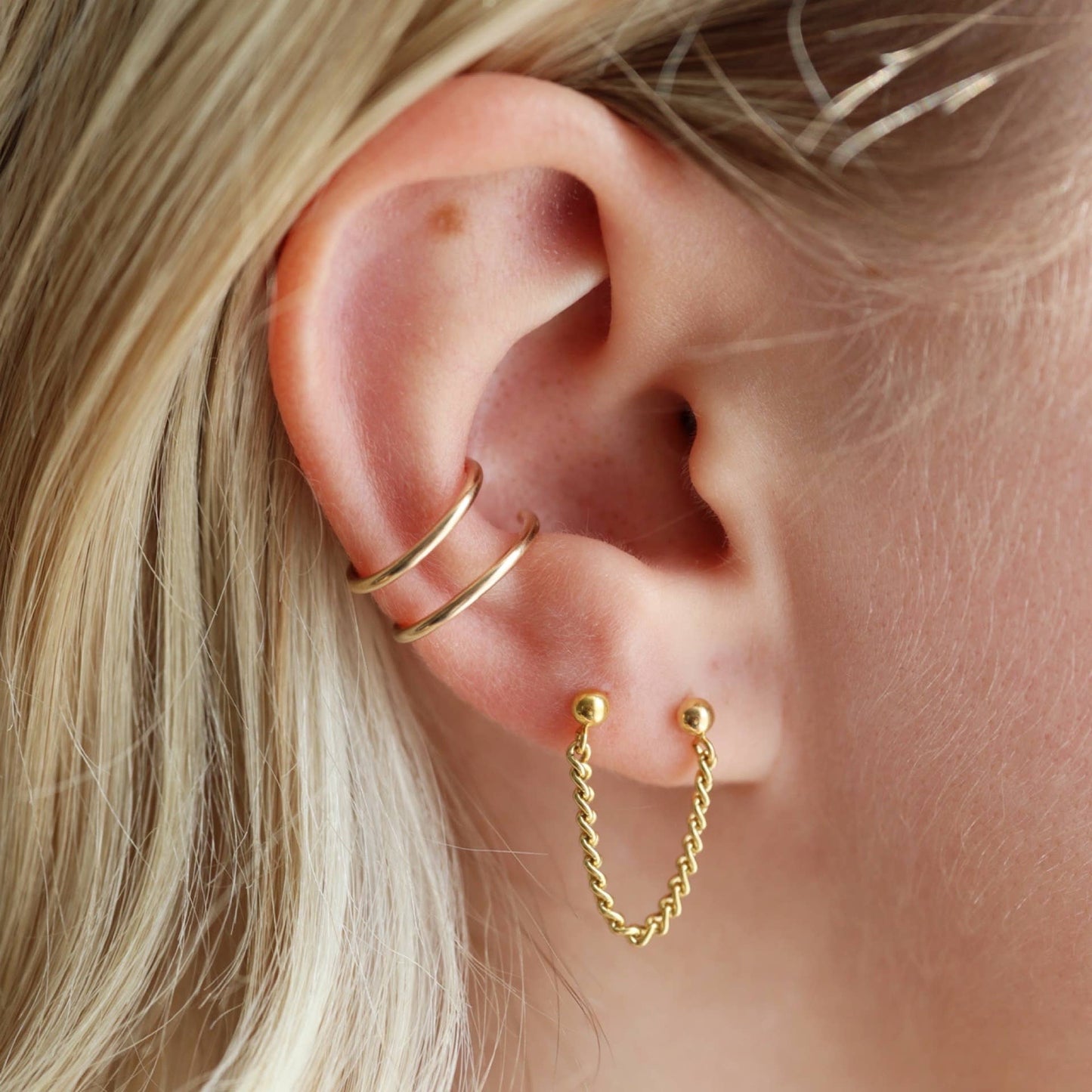 Token Jewelry - Double Wrap Ear Cuff: Sterling Silver