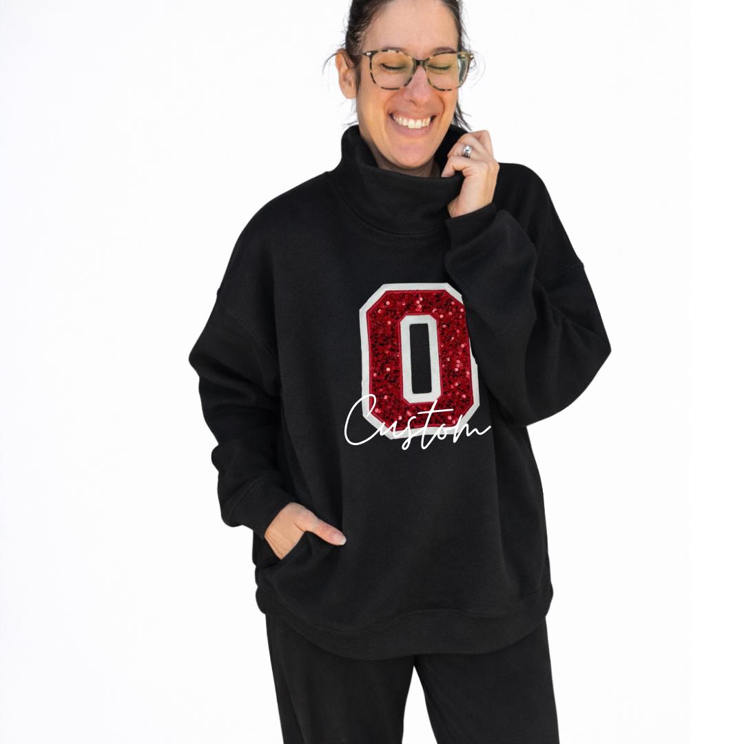 PRE-ORDER!!  Mock Neck Custom School Sweatshirt!!