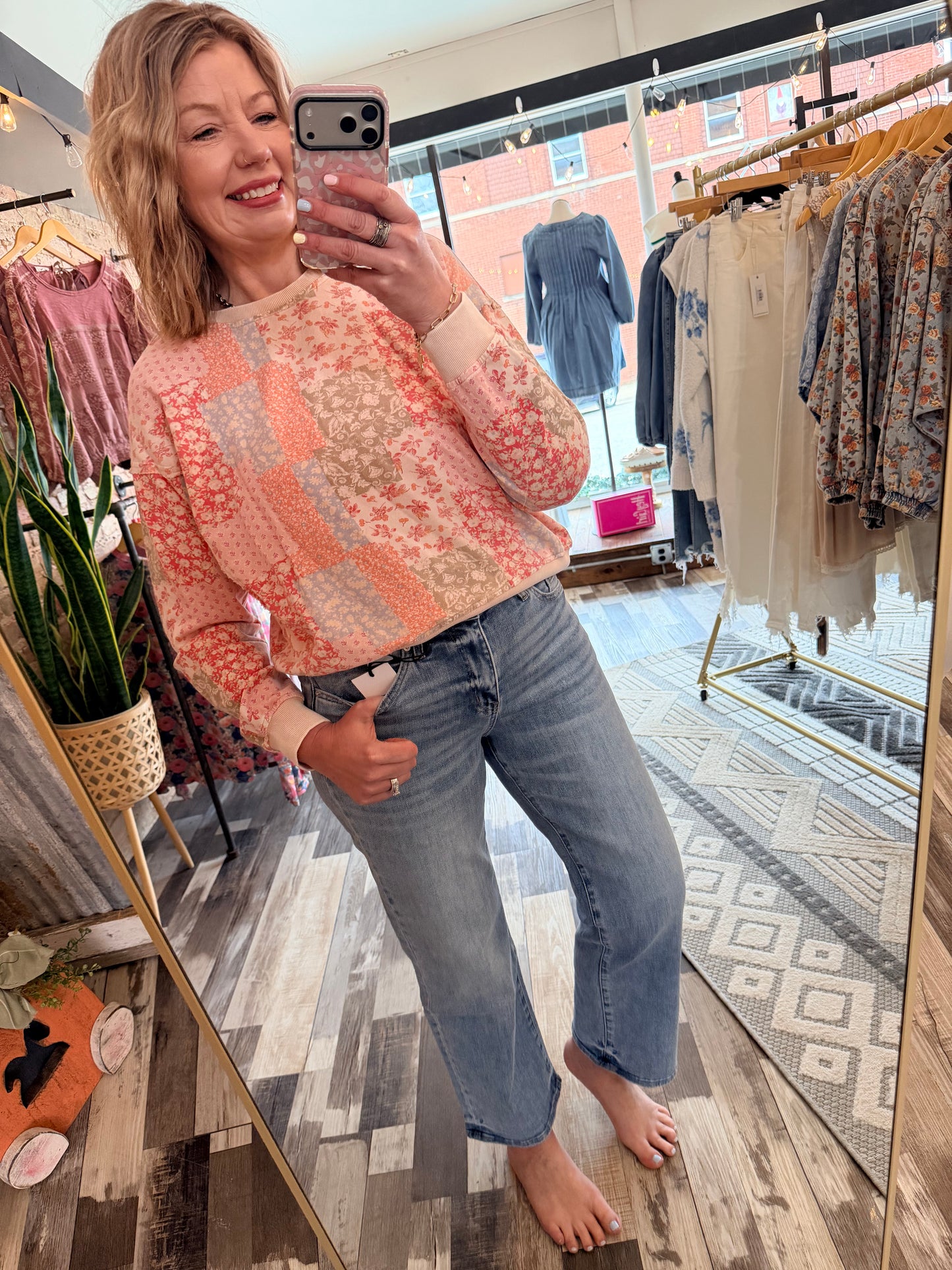 Mica Mid Rise Loose Fit Straight Ankle