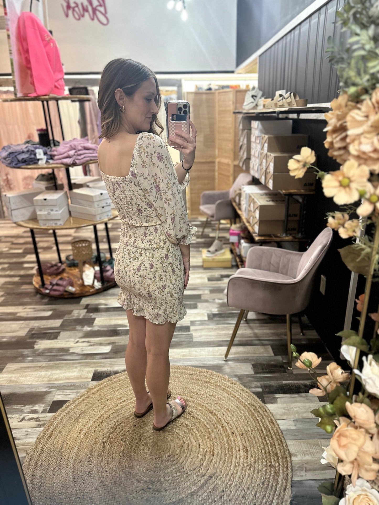 Peek A Boo Floral Dress