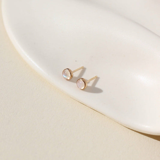 Moonstone Studs