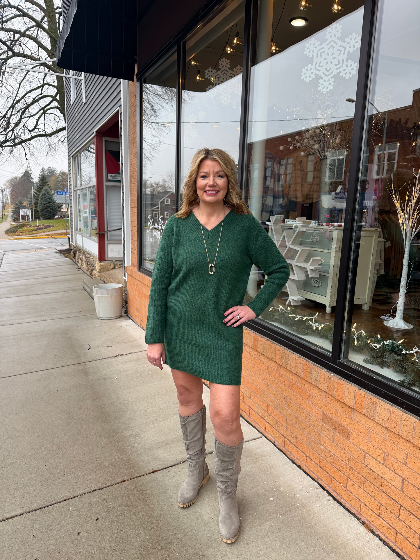 Wrapped Up In You Cozy Sweater Dress