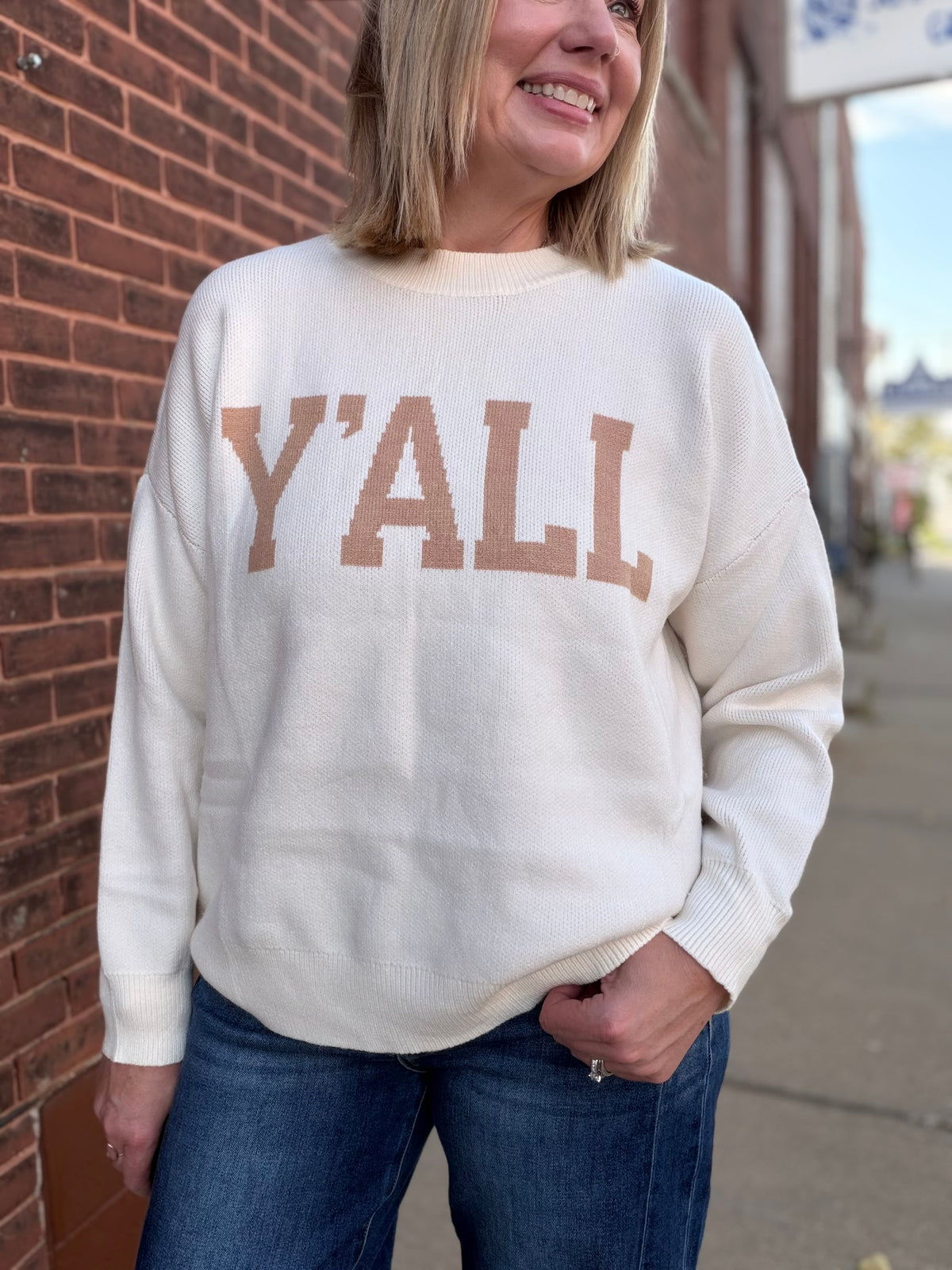 Y'ALL Graphic Oversized Sweater